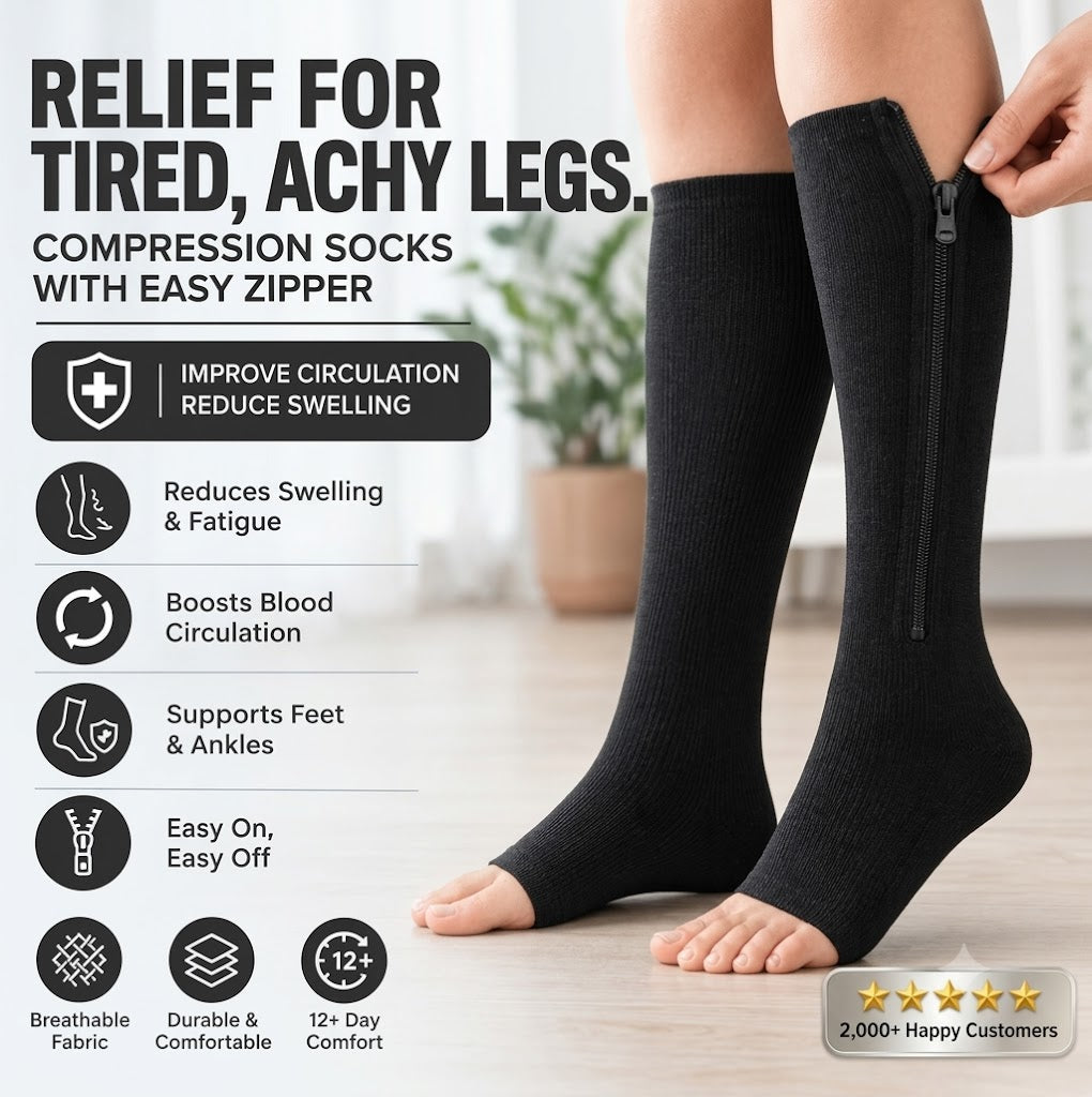 🔥60%OFF- ZipEase™ Compression Socks Free Size