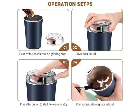 Portable Electric coffee & Spice Grinder