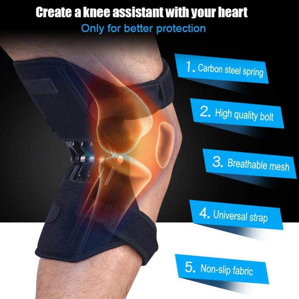 Power Knee Support Booster with Spring Force | Pain Relief & Joint Stability Brace