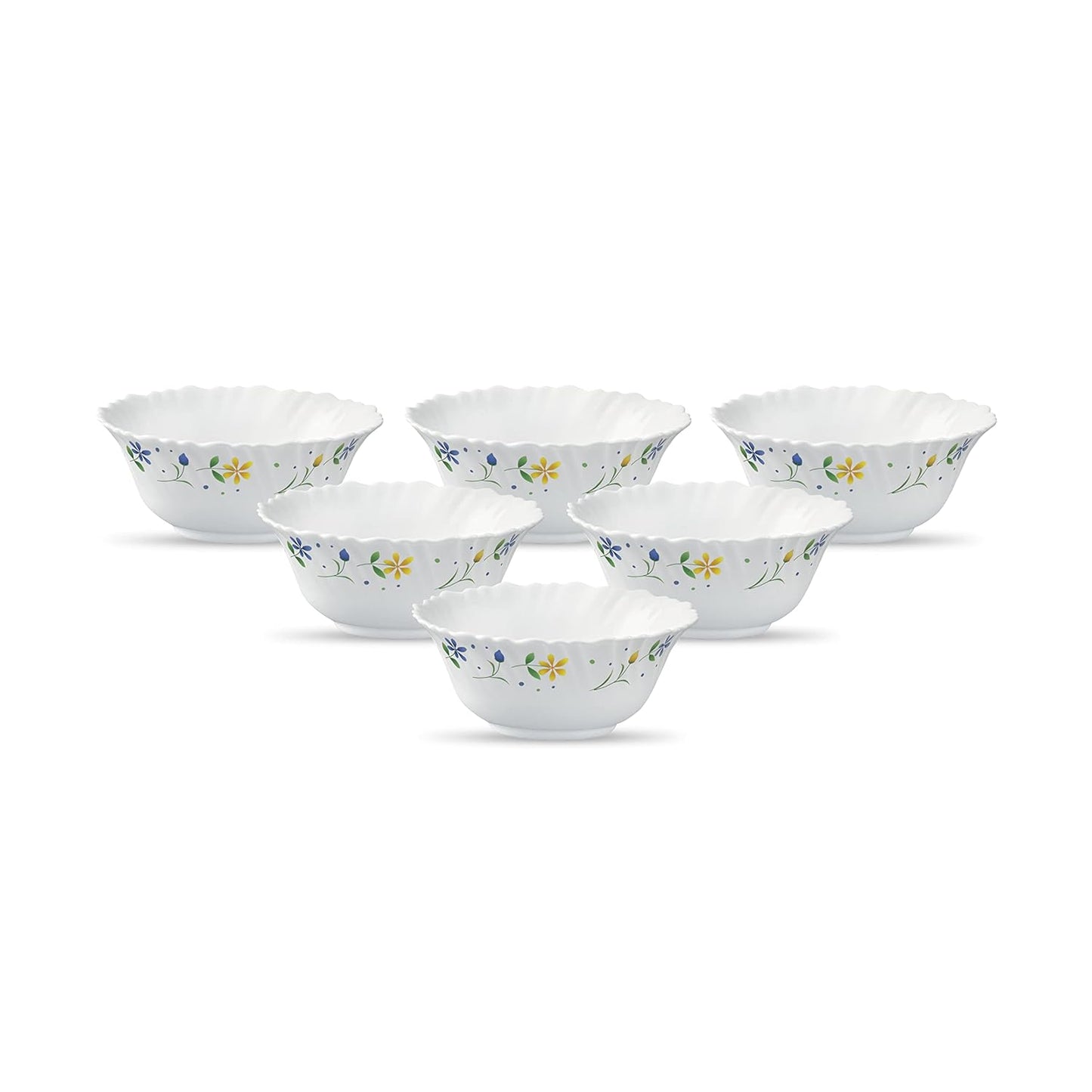 Lvory Collection, Opal Glass Vegetable Bowl Set 6 pcs