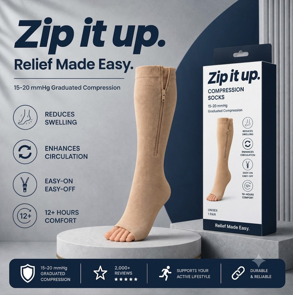 🔥60%OFF- ZipEase™ Compression Socks Free Size