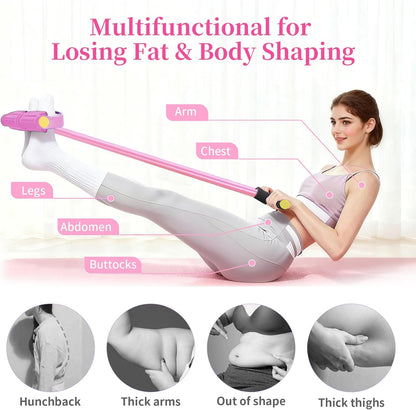 4-Tube Resistance Band Pedal Exerciser | Full Body Home Workout | For Men & Women