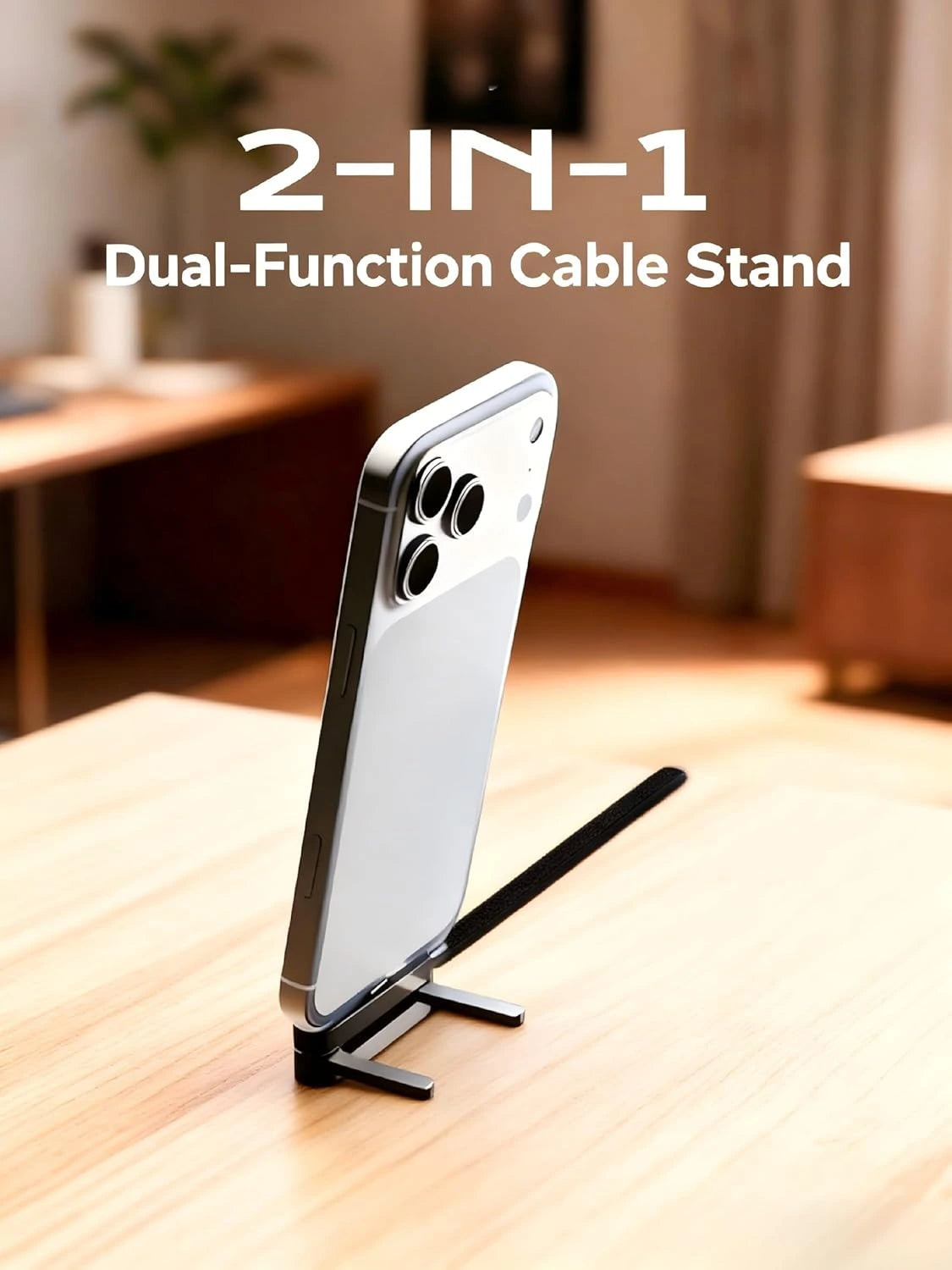 2 in 1 Invisible Holder Charger Cable