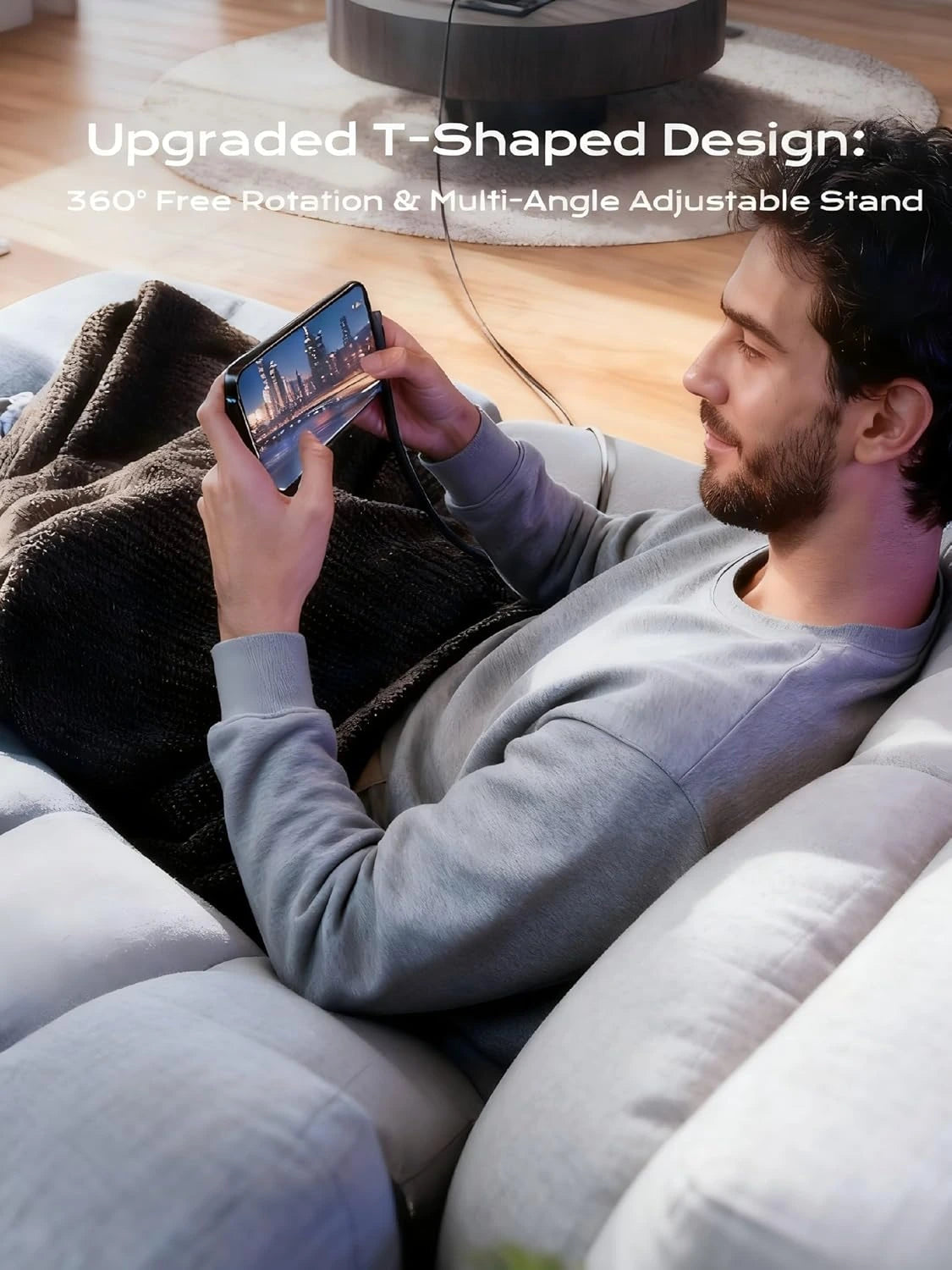 2 in 1 Invisible Holder Charger Cable