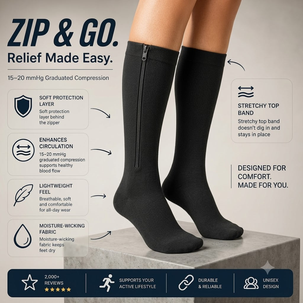 🔥60%OFF- ZipEase™ Compression Socks Free Size