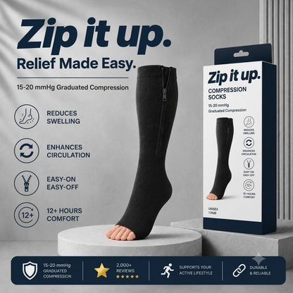 🔥60%OFF- ZipEase™ Compression Socks Free Size