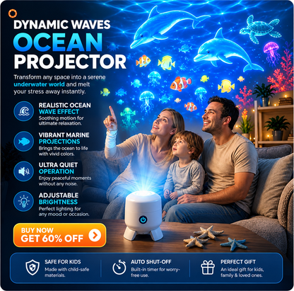 🔥 60%OFF - OceanGlow™ | Ocean Wave Projector Night Light